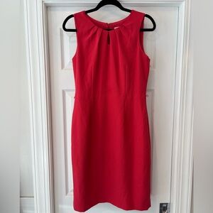 Kasper Coral Red Sheath Dress